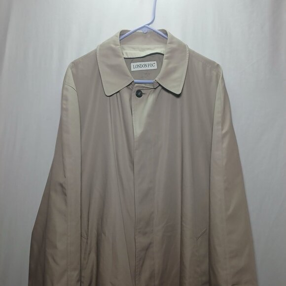 London Fog Men's Trench Coat Size XL Tan Full-Length Button Front Classic Style - Picture 4 of 14
